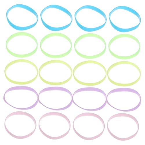 minkissy 25 Stück Teiliges Verstellbare Silikon armbänder für Leuchtende Neonfarben Nachtleuchtend Sicherheitsfördernd Komfortabel für Sport Partys und Festivals von minkissy