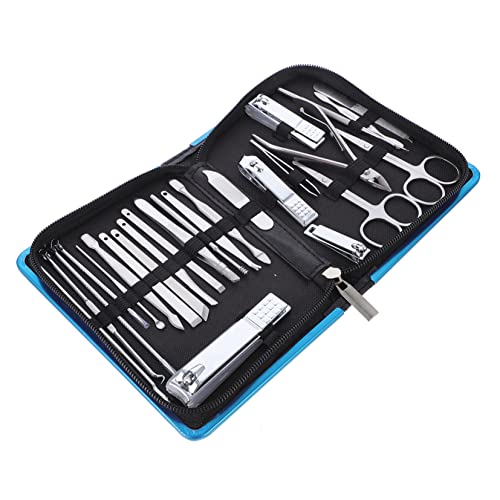 minkissy 26stücke Maniküre Pediküre Mit Nagelclipser Und Nageldateien Für Herren Und Damen Kompaktes Reiseetui Für Tägliche Maniküre Und Gesichtspflege von minkissy