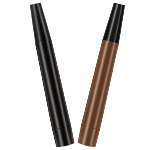 minkissy 2St Augenbrauen-Werkzeug brow tool mikrobladingstift Microblading eyebrow brush augenbrauen styling brow pen bleistifte Augenbrauenstift Bartstift Bartfüller für Männer Kunstfaser von minkissy