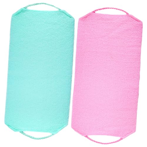 minkissy 2St Badetuch mit Kordelzug Peelingtücher für Peeling-Werkzeug Körperpeelingtuch Schwämme exfoliating towel Exfoliating-Handtuch Peeling-Waschlappen Rückenhandtuch 20% Bambusfaser von minkissy
