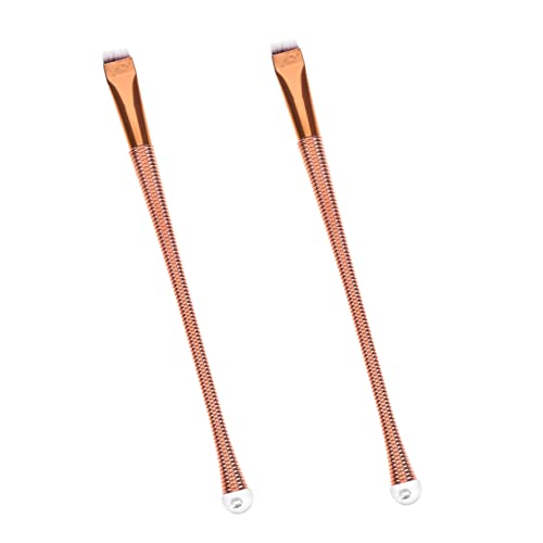 minkissy Doppeltes Augenbrauenpinsel-set Mit Fein Abgewinkeltem Eyeliner Dünner Eyeliner-make-up-pinsel Für Damen Stilvoll Praktisch Für Zu Hause Oder Unterwegs von minkissy