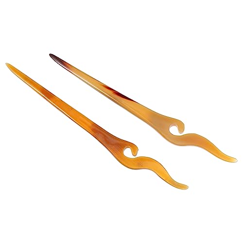 minkissy 2stücke Chinesische Haarnadeln Aus Rinderhorn Für Frauen Haarstäbchen Für Mädchen Chinesische Haarnadeln Haarstäbchen Für Mittellanges Oder Dickes Haar von minkissy