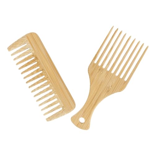 minkissy 2stücke Holzkamm Herren Mit Breiten Zähnen Friseur-massagekamm Für Glattes Kämmen Robuste Holzkonstruktion Für Langlebigkeit Tragbar Für Tägliche von minkissy