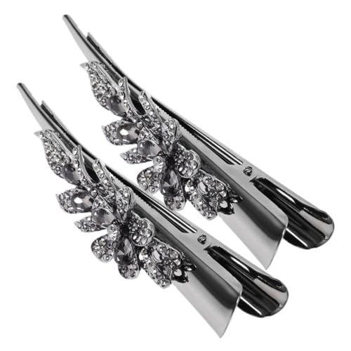 minkissy 2stücke Dekorative Haarspangen Mit Strasssteinen Glitzernde Haarspangen Für Damen Bling-haarspangen Aus Metall Mit Krokodilklemmen Ausgefallene Spangen Für Dünnes Haar Für Jeden An von minkissy