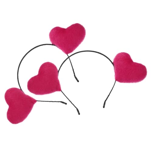 minkissy 2St Mädchenhaar kinder haarschmuck haarklammer set Haarklemmen-Set Niedliche Haaraccessoires Herz-Kopfschmuck Entzückende Haarreifen Haare für Kinder Frühlingshaarreifen von minkissy