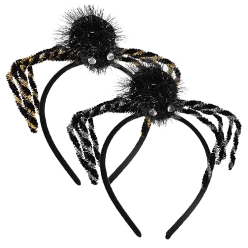 minkissy 2St Spinnen-Stirnband Gothic Süßes oder Saures-Party Spinnenhaarnadeln Maske halloween haarspangen haarspange halloween haarschmuck Cosplay-Kostüm-Requisiten Cosplay-Stirnband Tuch von minkissy