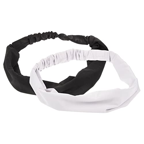 minkissy 2St Sport Stirnband haarband hair-band Schweißableitende Haarbänder diehüte Workout-Stirnbänder für Frauen Turban-Stirnbänder Schweißband Trainingsstirnbänder für Frauen Eisseide von minkissy