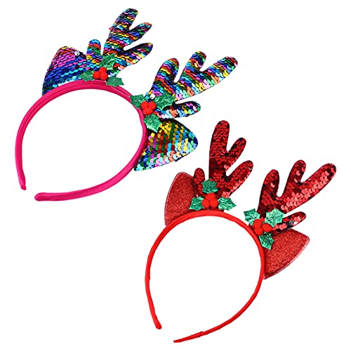 minkissy Cosplay Geweih Stirnband Weihnachten Haar Hoop Jungen Und Mädchen Party Weihnachten Headwear von minkissy