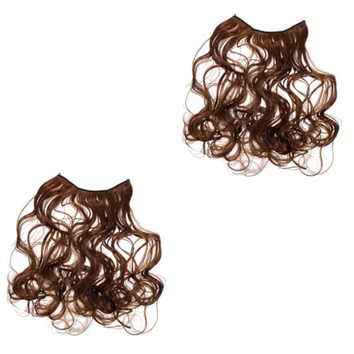 minkissy 2St Wellenförmige Haarverlängerungen Locken Haarspangen für lockiges Haar Perücke wellige haarverlängerungen Frauen lockiges Haar Langes Haarteil verlängern Angelleine Zubehör von minkissy