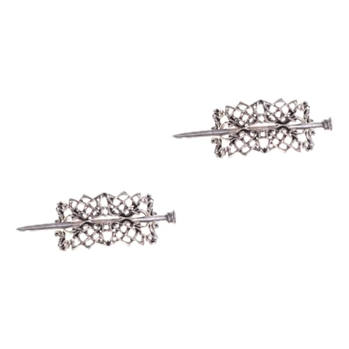 minkissy 2St Wikinger Haar Haarspangen für dickes Frauenhaar Piratenschmuck Haarnadel Kleidung für Männer Kostüm Tiara Mädchen mit Stock Haarteil Kopfbedeckung Mann Haarschmuck von minkissy