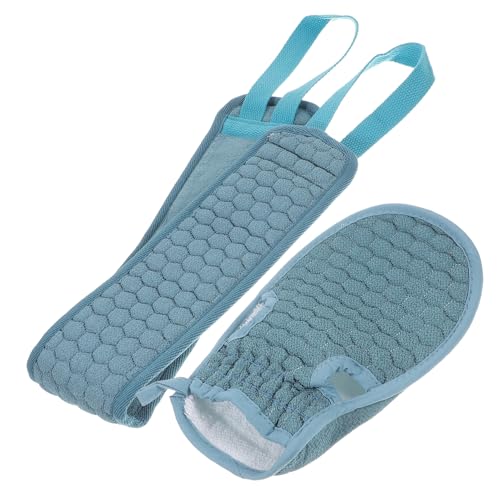 minkissy 2St langes Duschtuch Badetuch Handtuch Badehandtücher Badetücher health therme Spa Handschuhe Badehandschuh Reiben Sie das Reibetuch zurückwischen Schlamm reiben Fräulein von minkissy