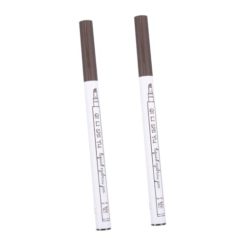 minkissy Vierzackiger Augenbrauenstift 2 Stück Wasserfester Microblading Augenbrauenstift Mit Mikrogabelspitze Für Präzises Augenbrauen Make up Für Zuhause Und Unterwegs Geeignet Für von minkissy