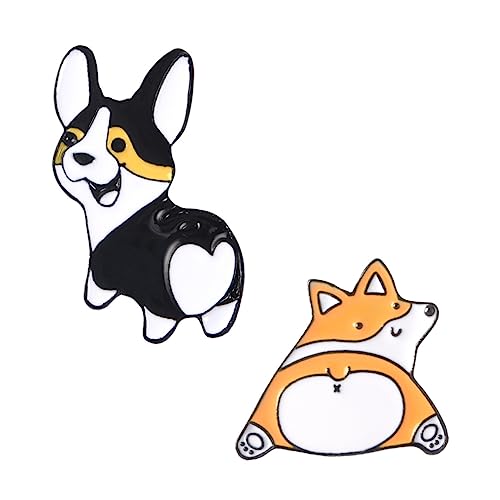 minkissy 2stücke Kleiderbrosche Stylische Broschennadel Mit Husky Form Anstecker Für Corsage Kleidung Brust Pin Accessoire Für Alltag Und Partys Robust Und Langlebig von minkissy