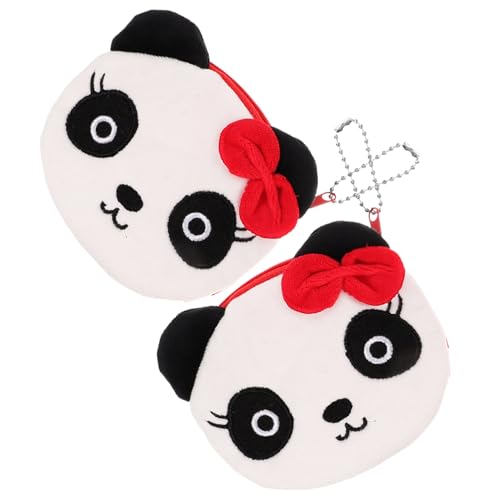minkissy 2 Stücke Damen Geldbörse Panda Form Stoff Clutch Reißverschluss Kleine Geldbörse für Kinder von minkissy