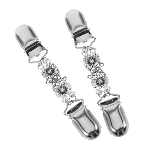 minkissy 2Stücke Dekorative Strickjackenklammern Vielseitige Broschen für Damen Pullover Clip oder Schal Klammer Robust Elegant von minkissy