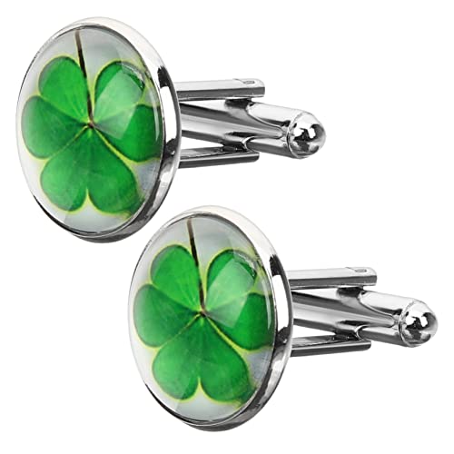 minkissy 2Stücke Herren Manschettenknöpfe Vierblättriger Cufflinks für Accessoire für Männerbekleidung Perfektes zur Patrick Day Feier minkissy 2Stücke Herren Manschettenknöpfe Vierblättriger Cufflinks für Accessoire für Männerbekleidung Perfektes zur Patrick Day Feier von minkissy