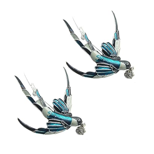 minkissy 2stücke Damen Swallow Brosche Legierung Farbig Lackiert Hochwertiger Brustpin Modisches Accessoire Für Kleidung Für Freunde Und von minkissy