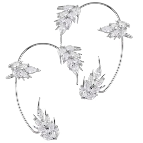 minkissy 2stücke Ohrringe Damen Ohrmanschetten Ohrmanschette Für Damen Ohrknochenclip Ohrclips Statement-ohrringe Ohrschmuck Manschettenohrringe Ohrringe Ohne Piercing von minkissy
