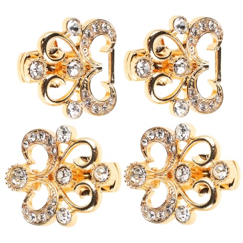 minkissy 2Stücke Schal Clips mit Strasssteinen Broschen für Damen Retro Pullover Cardigan Clip Goldfarbene Kleidungs Schal Klammern für Stilvolle Jedem von minkissy