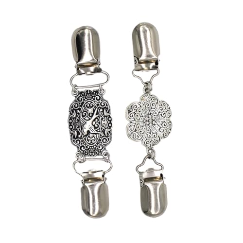 minkissy Vintage Schal Schnalle 2 Stück Modische Brosche Für Damen Zarte Stoffdekor Clips Antike Corsage Für Schals Und Cardigans Einfaches Design Für Jeden Stil von minkissy