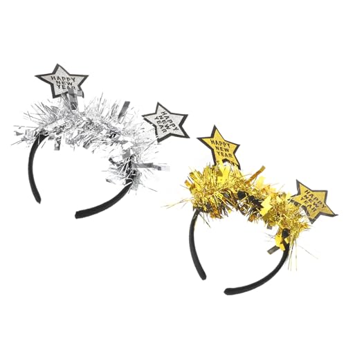 minkissy Glitzernde Neujahrs-kopfbedeckung Lametta-stirnband Ranken Für Weihnachts- Und Feiertagsfeiern von minkissy