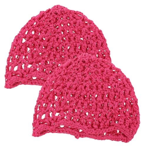 minkissy 2 Stück Bettkappen Für Frauen Schlafhauben Für Frauen Mesh Häkelhaarnetzkappen von minkissy