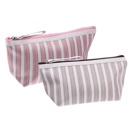 minkissy 2stücke Tragbare Reise-kulturtasche Mit Reißverschluss Kosmetiktasche Für Damen Zur Aufbewahrung Von Make-up Und Utensilien Für Reisen Und Outdoor von minkissy