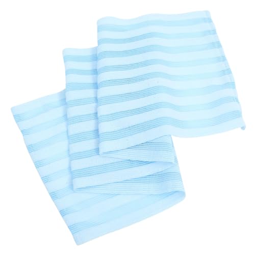 minkissy 2er Set Peeling Waschtuch Exfoliating Back Scrubber Körperpeeling Handtuch Für Dusche Und Bad Gestreift Ideal Zum Entfernen Abgestorbener Hautzellen von minkissy