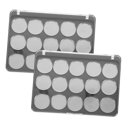 minkissy 2er-pack Aufbewahrungsboxen Aus Acryl Für Make-up Und Lidschatten – Leere Hülle Für Rouge Und Textmarker – Tragbar Und Auslaufsicher Für Reisen Und Besondere Anlässe von minkissy