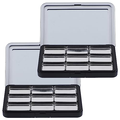 minkissy 2er-pack Leere Lidschatten-palette Nachfüllbar Magnetischer Make-up-organizer Rouge-highlight von minkissy
