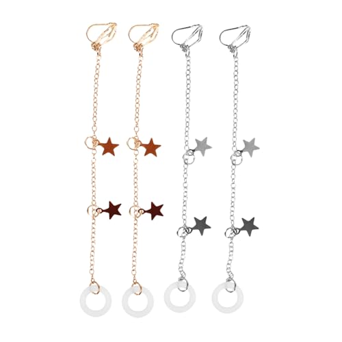 minkissy 2paare Kabelloser Kopfhörer-aufhänger Lange Ohrhänger Ohrclip Stylischer Ohrschmuck Ohranhänger Natürliches Material Leicht Zu Tragen Schlichtes Design Bequem Für Kopfhörer Verlust von minkissy