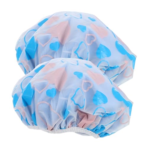 minkissy 2stücke Duschhaube Wiederverwendbar Mit Gummiband Haarwaschkappe Duschhaube Für Lockiges Haar Weiche Badehaube Haartrocknungskappe Für Frauen Mädchen Zu Hause Reise von minkissy