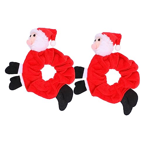 minkissy 2pcs Hair Ring Snowflake Hair Scrunchy Christmas Accessories for Women Christmas Seasons Scrunchies Elastic Hair Ties Elastic Bands for Hair Curly Ponytail Hair Bun Holder Filler von minkissy