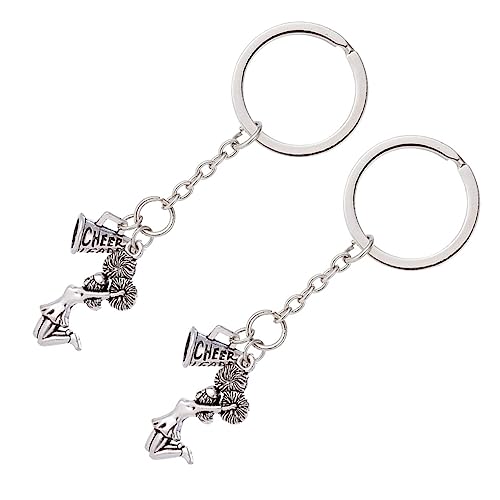 2pcs Keychain for Backpacks Ladies Gifts Trendy Gifts Backpack Keychains Cheerleaders Pendant Present for Creative Key Rings Key Rings Ornaments Creative Key Holder Key Chain, silber, von minkissy