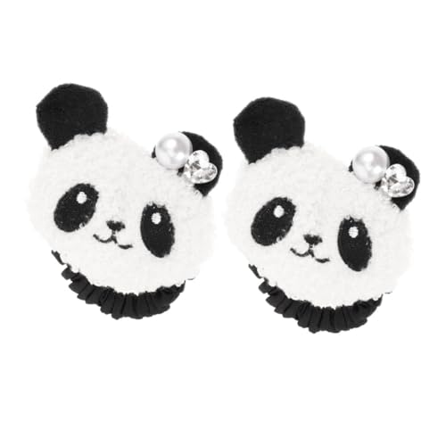 minkissy 2stücke Elastische Panda Haargummis Hohe Elastizität Niedliche Cartoon-haarbänder Für Mädchen Für Verschiedene Frisuren Für Täglichen Gebrauch von minkissy