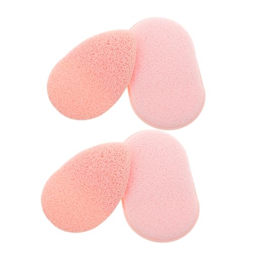 minkissy 2sätze Gesichtsreinigungsschwämme Peeling Wiederverwendbare Make-up-entferner Pads Für Frauen Gesichtswäscher Hautpflege von minkissy