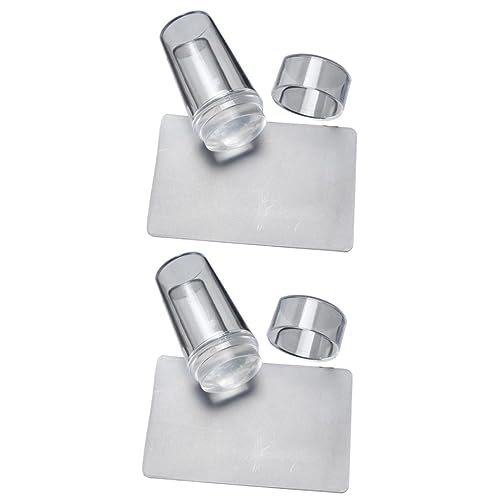 minkissy 2sätze Nail Art Stempelset Mit Deckel Teiliges Für Präzises Nageldesign Stempel Und Schaber Für Kreative Maniküren Zu Hause Salon von minkissy