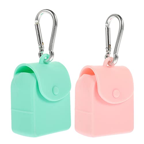 minkissy 2stücke Silikon-kleingeldbörse Mit Haken Vielseitige Münztasche Für Schlüssel Karten Und Kleinigkeiten Robuste Aufbewahrungslösung Für Alltag Und Reisen von minkissy