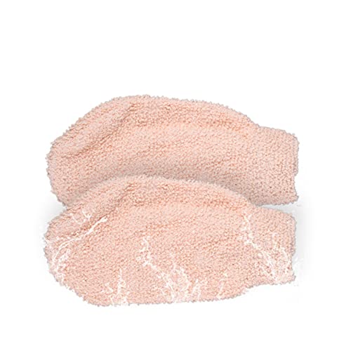minkissy 2 Stücke Bade Handschuhe Peeling Handschuhe Körper Massage Handschuhe Anlage Faser Schrubben Handschuhe Handtuch von minkissy