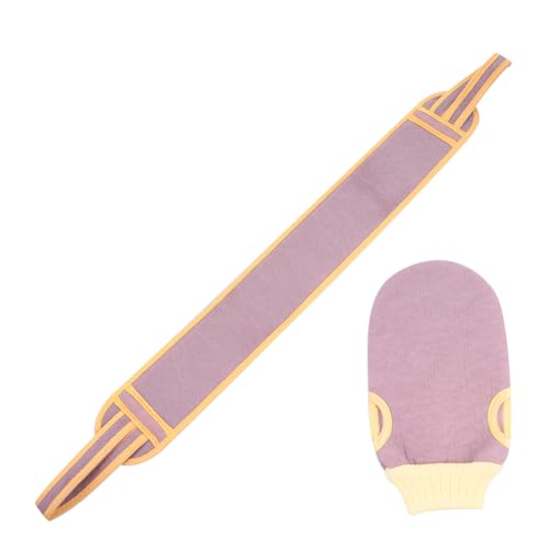 minkissy 2st Badewannenset Zurückziehen Wäscher Peeling-schrubber Peeling-duschhandschuh Luffa-handschuhe Fäustlinge Körpertuch Körperpeeling-handtuch Gefrostet Schrubben Violett Polyester von minkissy