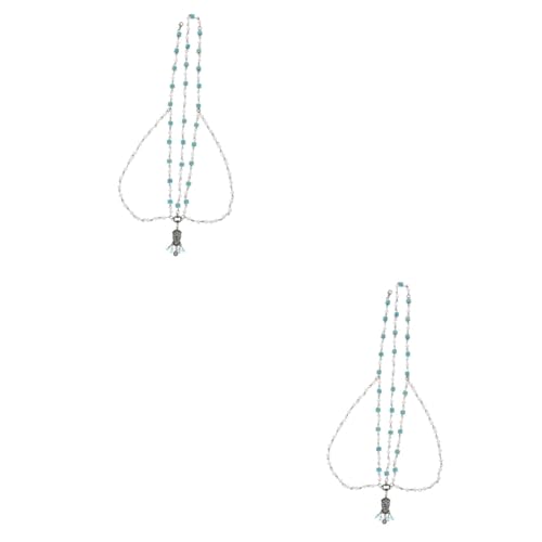 minkissy 2 Stücke Elegante Stirnband Perlen Kette Frauen Kopfschmuck Für Braut Hochzeit Abschlussball Fotografie Festival von minkissy