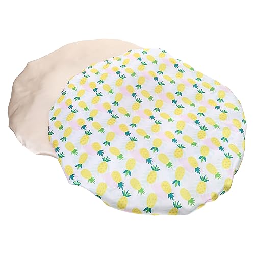 minkissy 2stücke Damen Duschhauben Elastisch Atmungsaktiv Bad Sauna Kappen Haarhauben Zum Duschen Tragen von minkissy