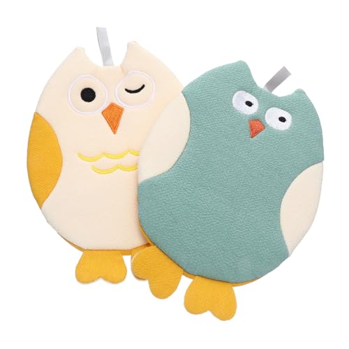 minkissy 2stücke Junge Mädchen Cartoon Bademäntel Weiche Tier Bad Handtuch Peeling Badehandschuhe von minkissy