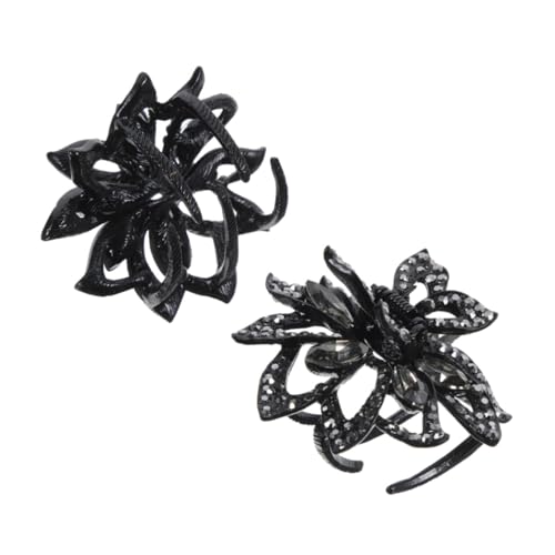 minkissy Haarspangen Für Damen Blumenspangen Mit Strasssteinen 2er-pack Für Verschiedene Anlässe von minkissy
