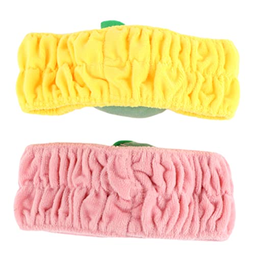 minkissy 2st Haarwickel Zum Waschen Des Gesichts Spa-kopfpackungen Kosmetisches Turban-stirnband Stirnband Aus Korallenrotem Fleece Make-up-kopfpackung Handtücher Badekopf Mädchen Niedlich von minkissy