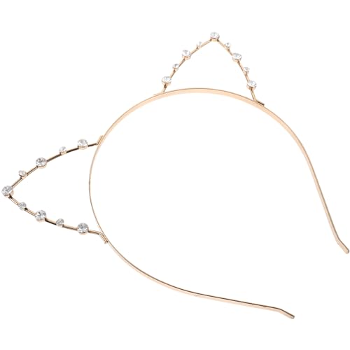 minkissy 2st Kätzchen-ohr-kopfschmuck Damen-stirnband Stirnband Für Frauen Verdrahtetes Stirnband Strass-katzenohr-haarreifen Katze Cosplay Stirnband Haarschmuck Fräulein Niedlich von minkissy