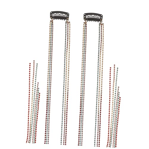 minkissy 2 Stück Zopfquasten-haarspangen Für Zöpfe Haarschmuck Schnur-accessoires Punk-quastenkette Haarschmuck Für Frauen von minkissy