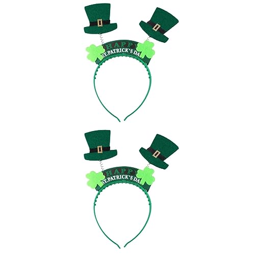 minkissy 2st Nussknacker Stirnband Mistelhut Haargummis St. Patricks Day Stirnbänder Für Kinder Patricks Haarband Grüner Hut Bopper Stirnband Kleeblatt Grünes Stirnband Grüner Kopf Stoff von minkissy