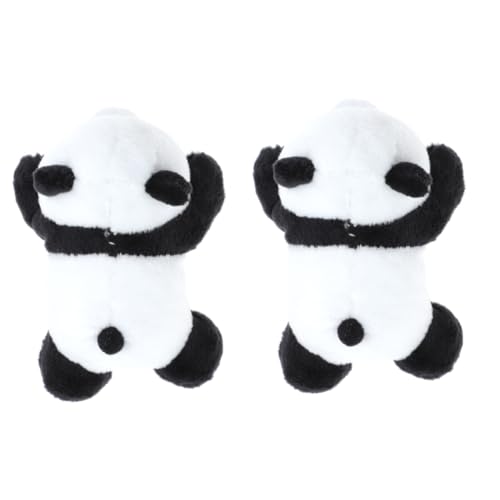 minkissy 2st Panda-haarnadel Elastisches Make-up-haarband Ausgestopft Make-up-haarspangen Cartoon-tier-haarband Tierohren Erwachsener Flauschige Haargummis Mädchen Flanell Kind Haarschmuck von minkissy