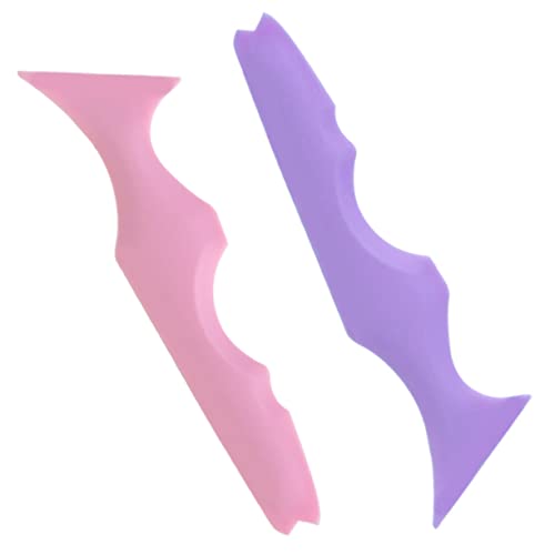 minkissy 2stücke Silikon Augenbrauenschablonen Wiederverwendbare Eyeliner-hilfe Und Mascara-zeichnungswerkzeug Für Präzises Make-up Multifunktionale Schönheitswerkzeuge von minkissy